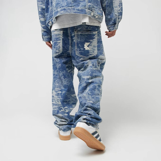 Karl Kani Ανδρικό παντελόνι OG K Distress Camo Five Pocket Denim
